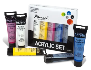 PACK 5 ACRILICOS PROFESIONAL PHOENIX COLORES PRIMARIOS100ml