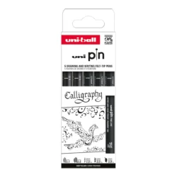 SET DE RAPIDOGRAFOS CALIBRADOS UNI PIN CALIGRAFIA 5 UDS