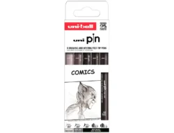 SET DE RAPIDOGRAFOS CALIBRADOS UNI PIN COMICS 5 UDS