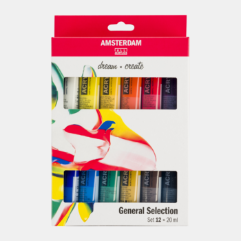 ACRILICO AMSTERDAM SET 12×20 ML SELECCIÓN GENERAL