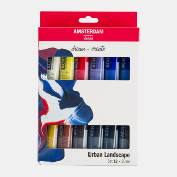 ACRILICO AMSTERDAM SET 12×20 ML COLORES PAISAJE URBANO