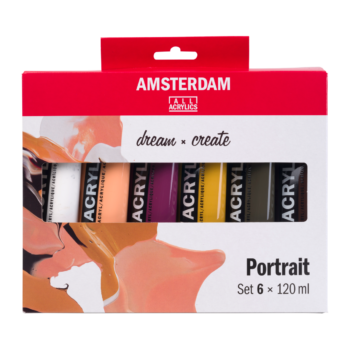 ACRILICO AMSTERDAM SET 6×20 ML COLORES RETRATO