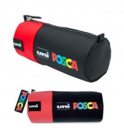ESTUCHE DE TELA POSCA CILINDRICO ROJO