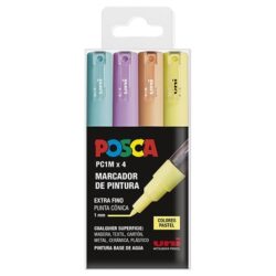 SET DE MARCADORES POSCA PC-1M COLORES PASTEL 4 UDS