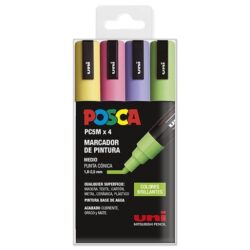 SET DE MARCADORES POSCA PC-5M COLORES BRILLANTES 4 UDS