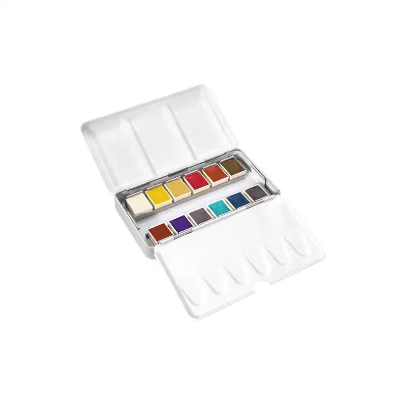 SET DE ACUARELA EN PASTILLA COLORES METÁLICOS 12und - Imagen 3