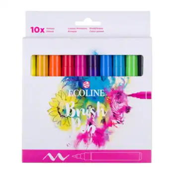 SET DE MARCADORES ACUAREABLES ECOLINE COLORES PRIMARIOS 10 UDS
