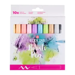 SET DE MARCADORES ACUAREABLES ECOLINE COLORES PASTEL 10 UDS