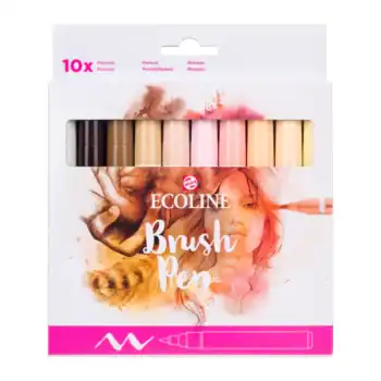 SET DE MARCADORES ACUAREABLES ECOLINE COLORES RETRATO 10 UDS