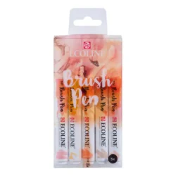 SET DE MARCADORES ACUAREABLES ECOLINE COLORES BEIGE RODADOS 5 UDS