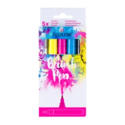 SET DE MARCADORES ACUAREABLES ECOLINE COLORES PRIMARIOS 5 UDS