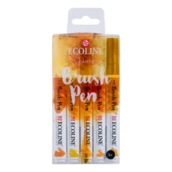 SET DE MARCADORES ACUAREABLES ECOLINE COLORES TIERRA 5 UDS