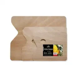 PALETA PARA PINTAR RECTANGULAR DE MADERA 24 x 30 CM