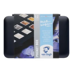 VAN GOGH SET DE ACUARELAS EN PASTILLAS COLORES ESPECIALES (METÁLICOS) 12 UDS
