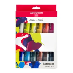 ACRILICO AMSTERDAM SET 12×20 ML COLORES PAISAJE